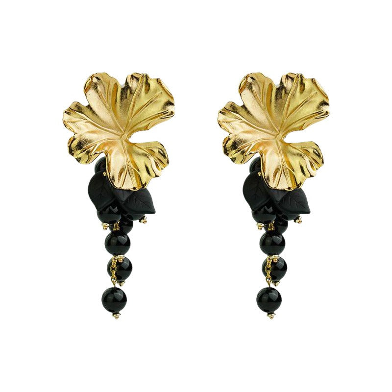 Tassel earrings with a heavy sense of luxury and light luxury, earrings for women