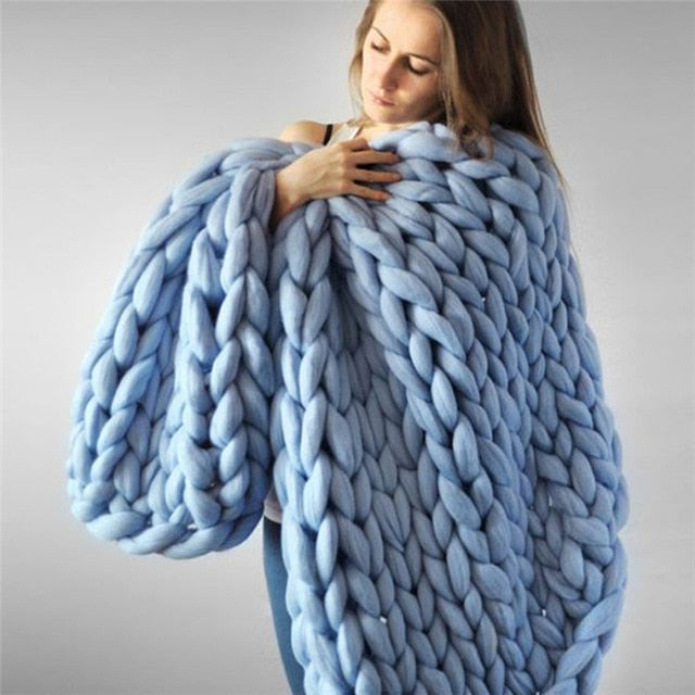 Couverture épaisse  tricoter - Laboutiquedebeky